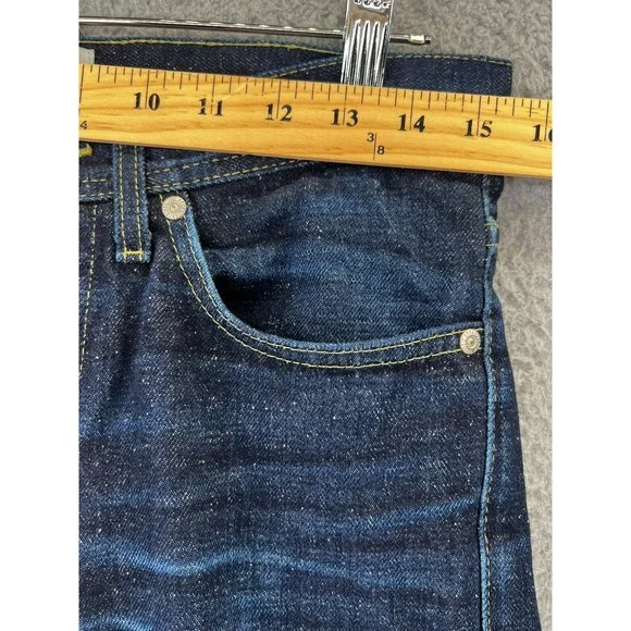 Naked & Famous Jeans Men 30 (Fits 30x34) Stretch Buttonfly Whiskers Medium Wash - Picture 3 of 13